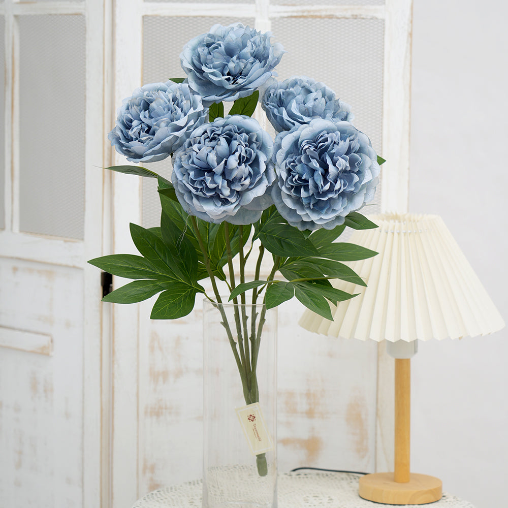 13.5cm Flower-diameter Big Flower Head Peony Artificial Flower Romantic Peony Silk Flowers For Home Garden Decorations
