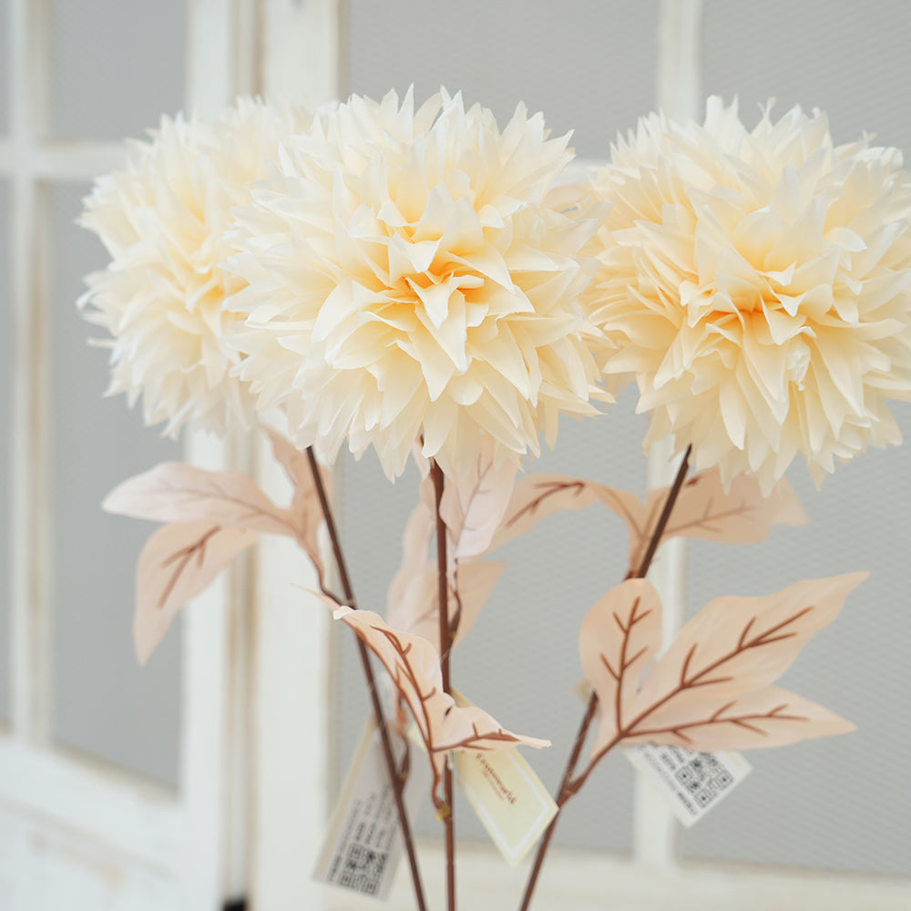 Wholesale Single Head Ball Chrysanthemum Flower Artificial Chrysanthemum Decorative Flowers For Home Garden Hotel Arrangement