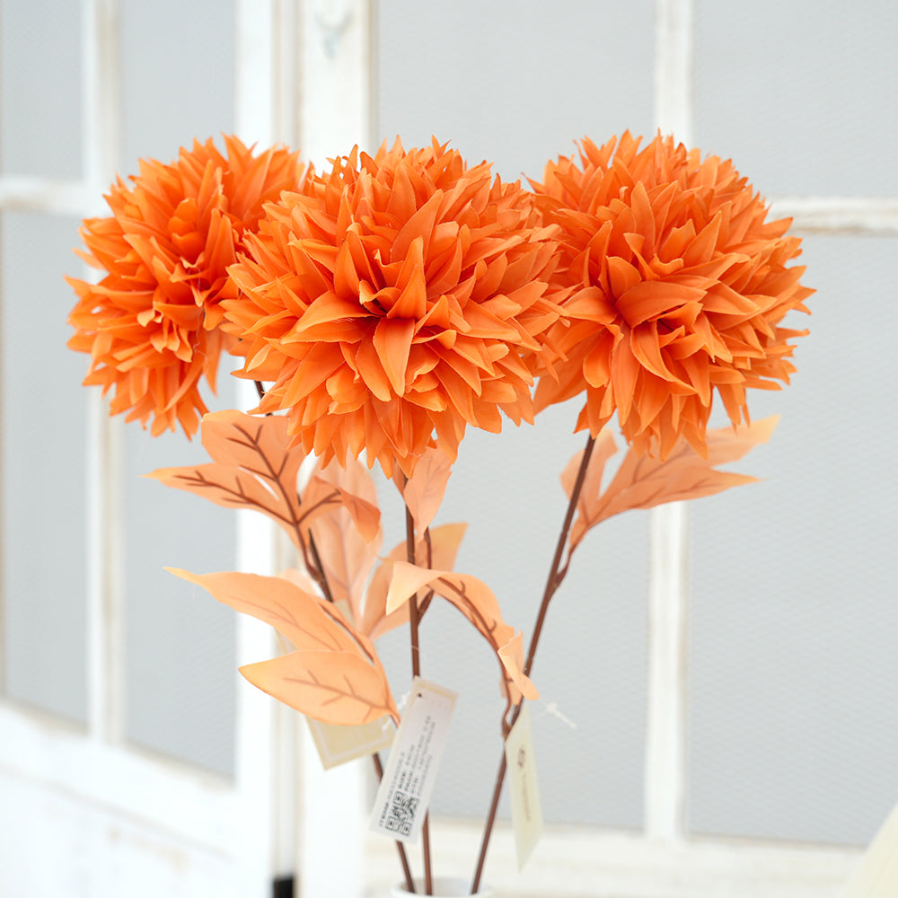 Wholesale Single Head Ball Chrysanthemum Flower Artificial Chrysanthemum Decorative Flowers For Home Garden Hotel Arrangement