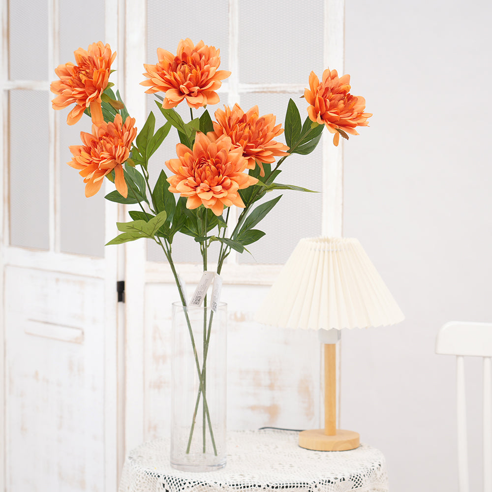 New Design 2head Big Chrysanthemum Flower Wholesale 81cm Artificial Floral Chrysanthemum Decorative Flowers for Home Decor