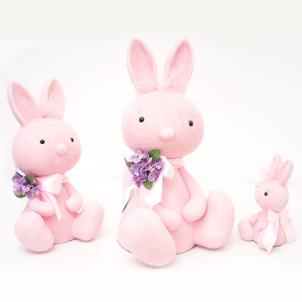 Customized Sizes Easter Bunny Creative Design Pink Sitting Easter Rabbit Decoration for Home Party Easter Decoration