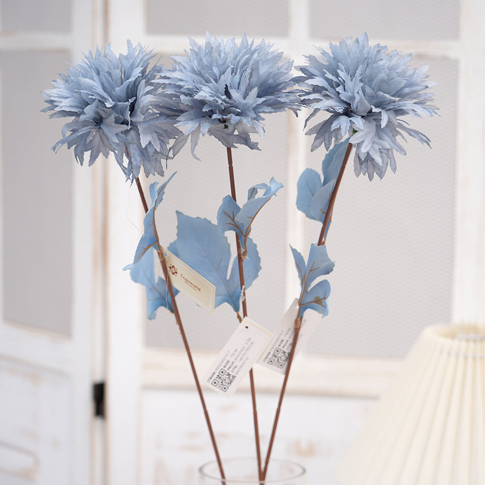 New Design 3Head Ball Chrysanthemum Flower Wholesale 73cm Artificial Floral Chrysanthemum Decorative Flowers For Home Decor