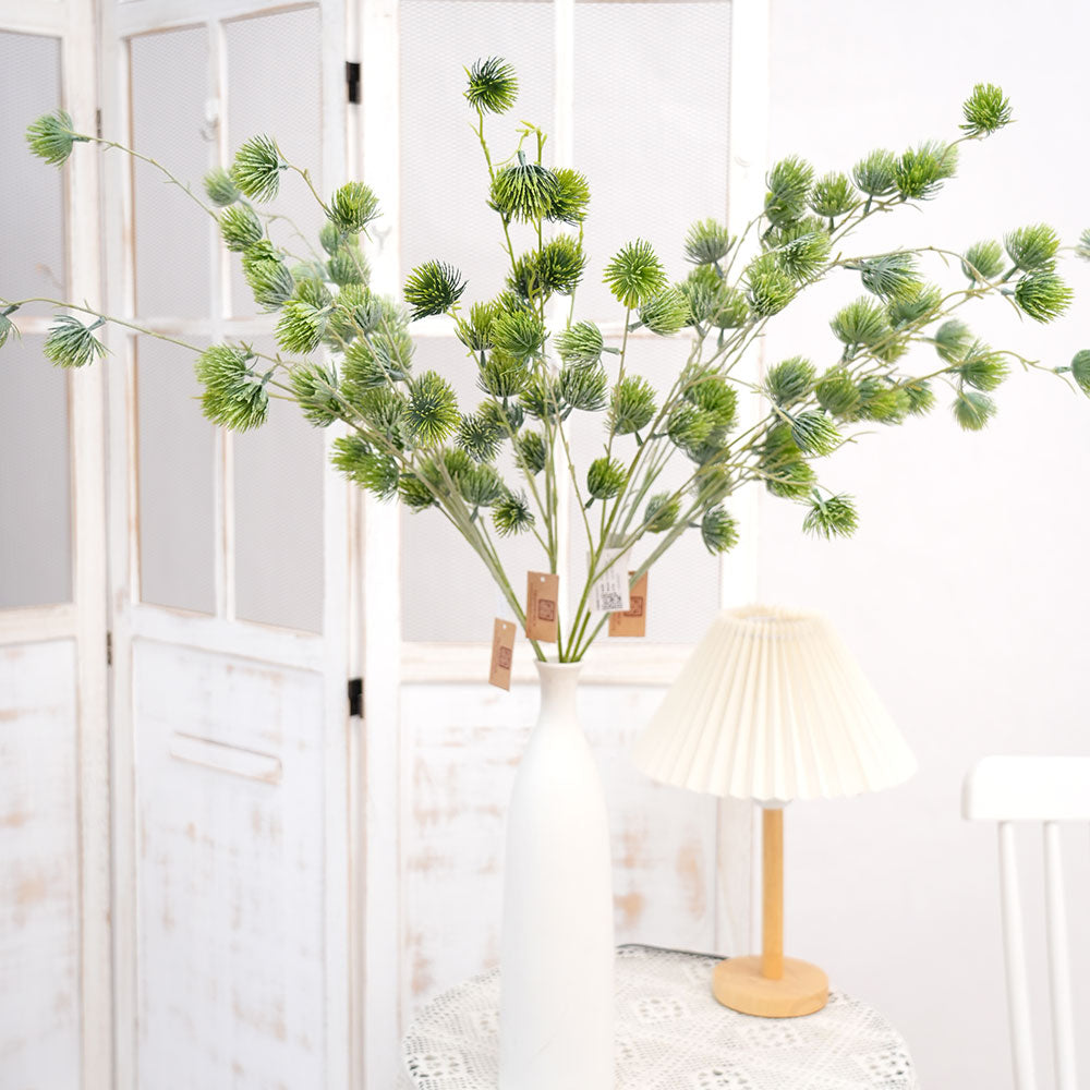 Transworld Pine Ball Frost Flowers Artificial Plants Long Flowering Branch For Home Wedding Decor