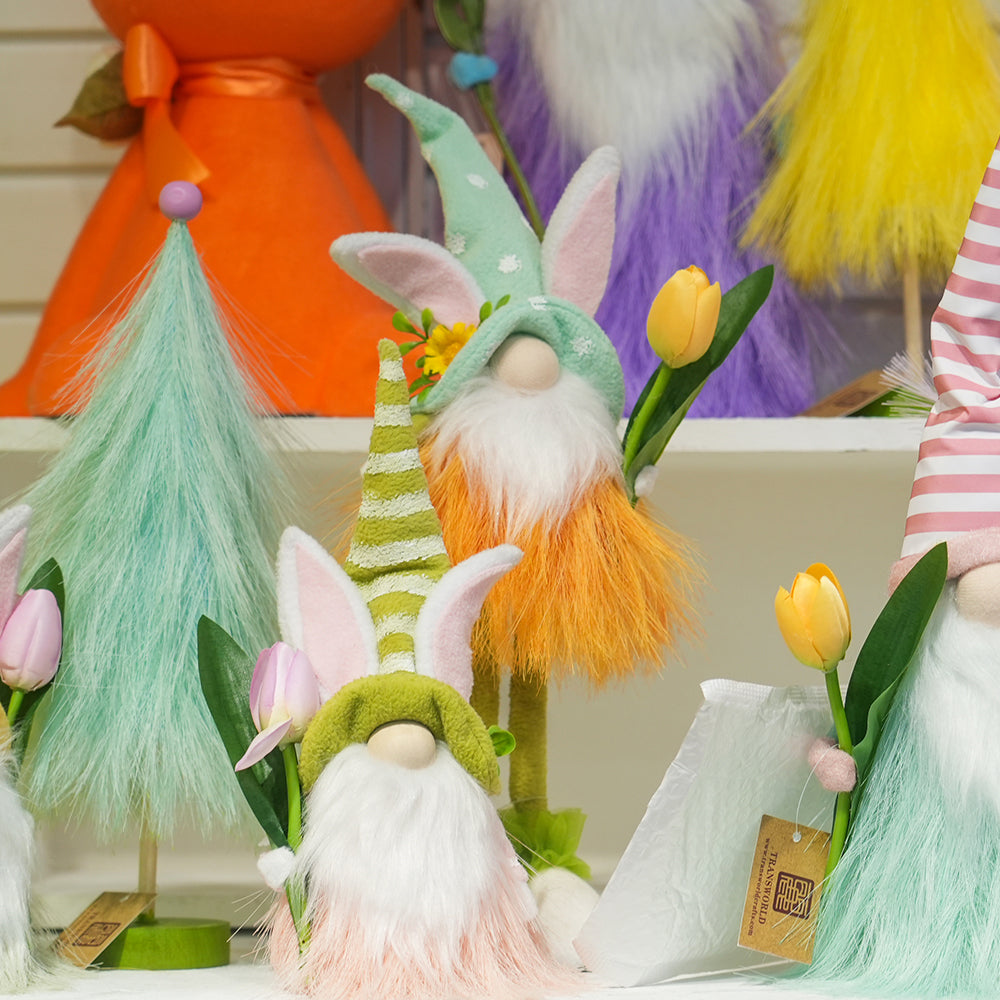 Bright Color Easter Gnomes Handmade Plush Gnomes Elf Ornaments Gnome For Holiday Everyday Home Decoration