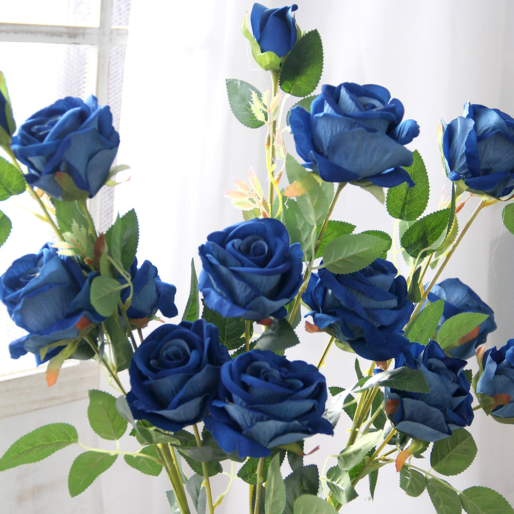 High Quality Rose Artificial Flowers Silk Flower Realistic Bouquet Long Stem for Home Decor Wedding Decoration