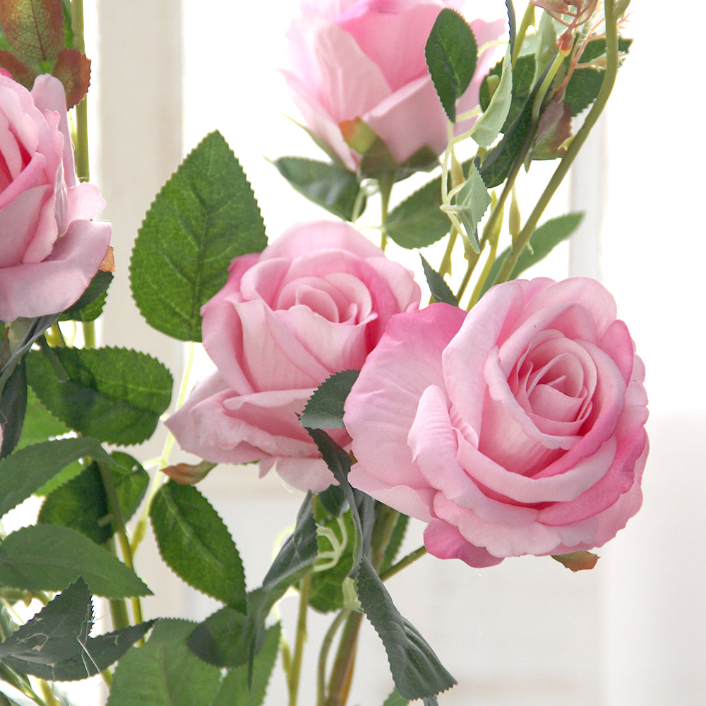 High Quality Rose Artificial Flowers Silk Flower Realistic Bouquet Long Stem for Home Decor Wedding Decoration
