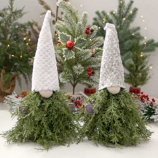 Factory Price White Fabric Handmade Christmas Gnomes for Home Christmas Decoration Supplier