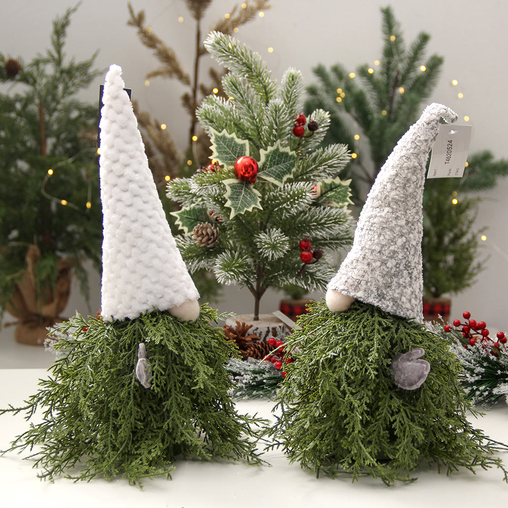 Factory Price White Fabric Handmade Christmas Gnomes for Home Christmas Decoration Supplier