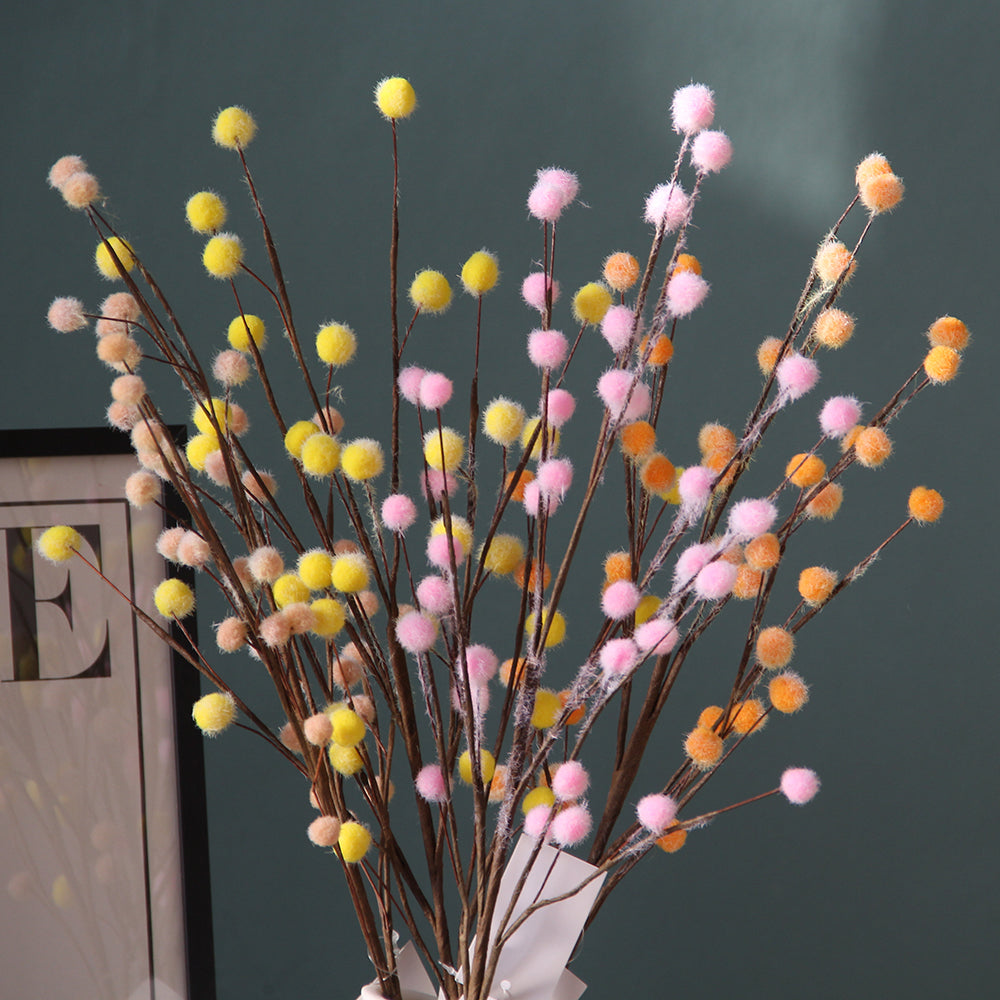 Wholesale Artificial Flower Dopamine Colour Artificial Flower Spray Spring Eco-friendly Materials Decor Flowers Festival Home Decoration