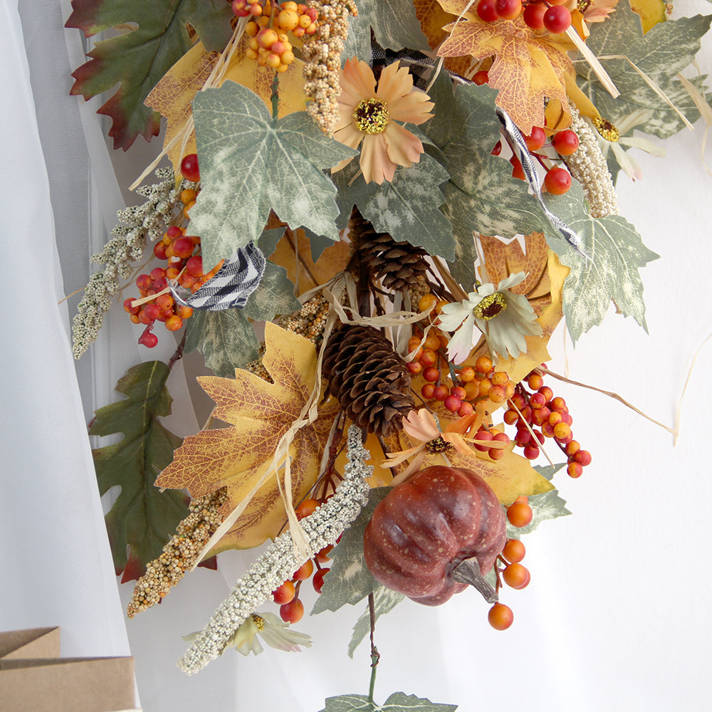 Hot Model Autumn Pumpkin Wreath Front Door DecorationAutumn Wreaths for Front Door