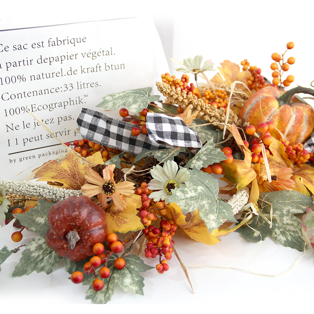 Hot Model Autumn Pumpkin Wreath Front Door DecorationAutumn Wreaths for Front Door