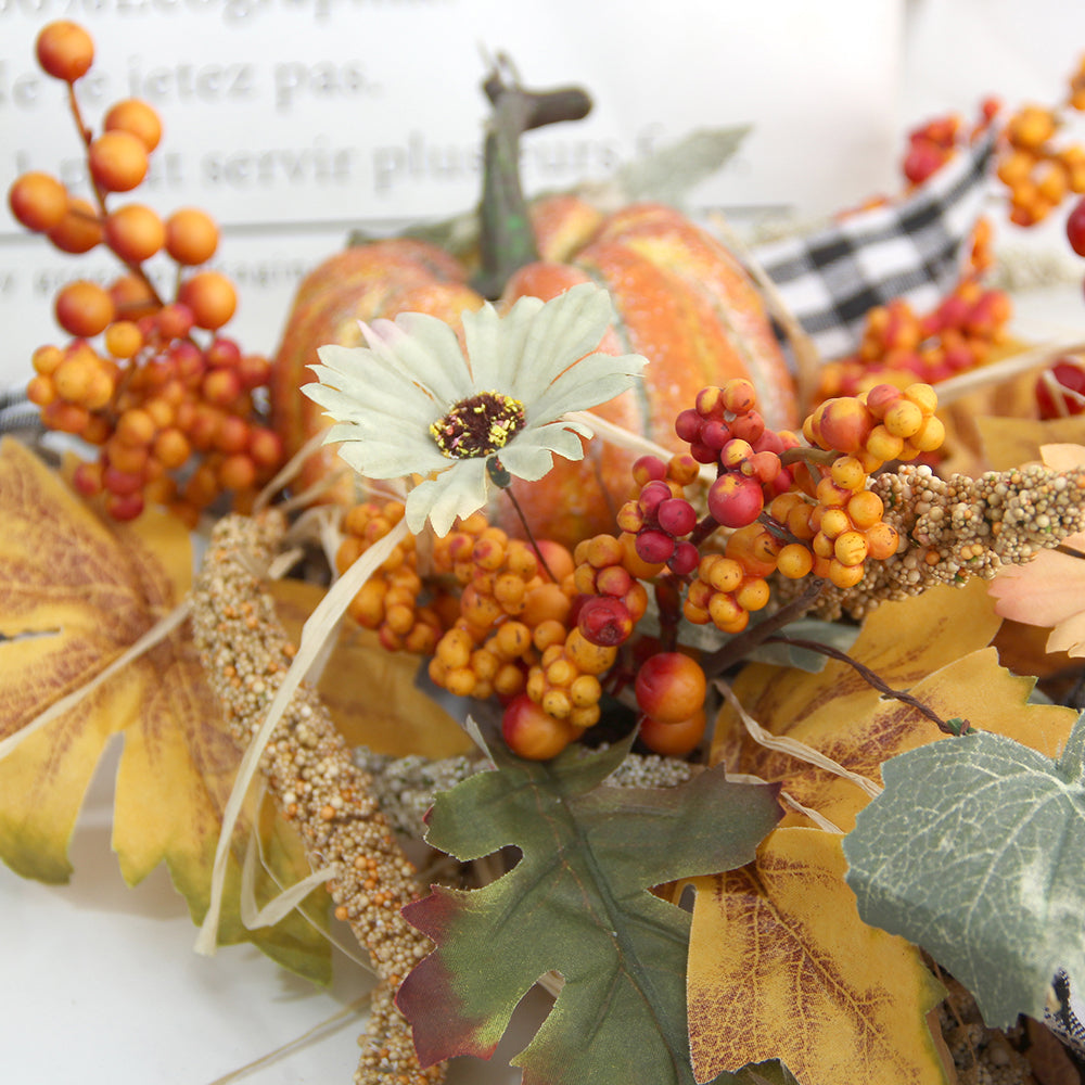 Hot Model Autumn Pumpkin Wreath Front Door DecorationAutumn Wreaths for Front Door
