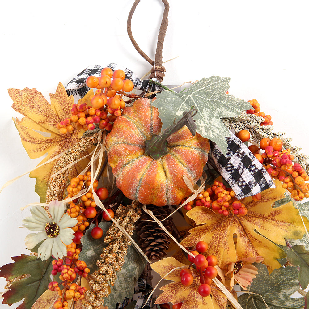 Hot Model Autumn Pumpkin Wreath Front Door DecorationAutumn Wreaths for Front Door