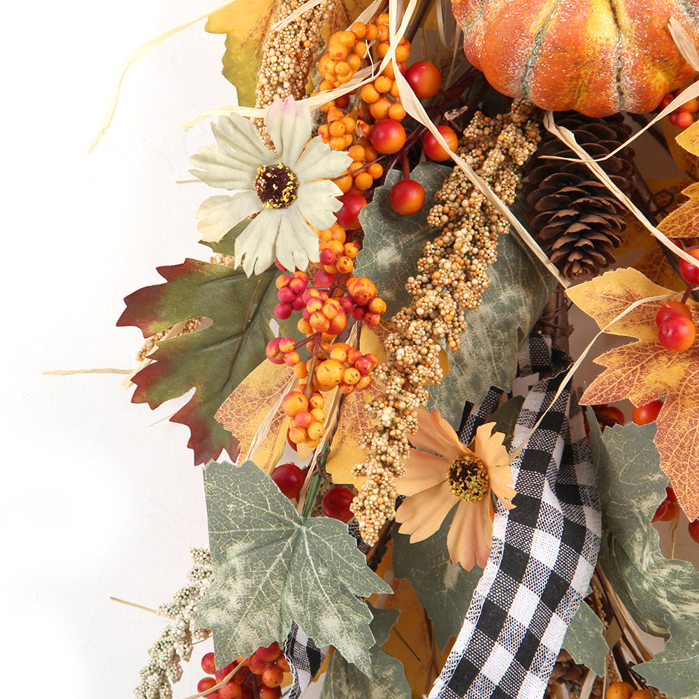 Hot Model Autumn Pumpkin Wreath Front Door DecorationAutumn Wreaths for Front Door