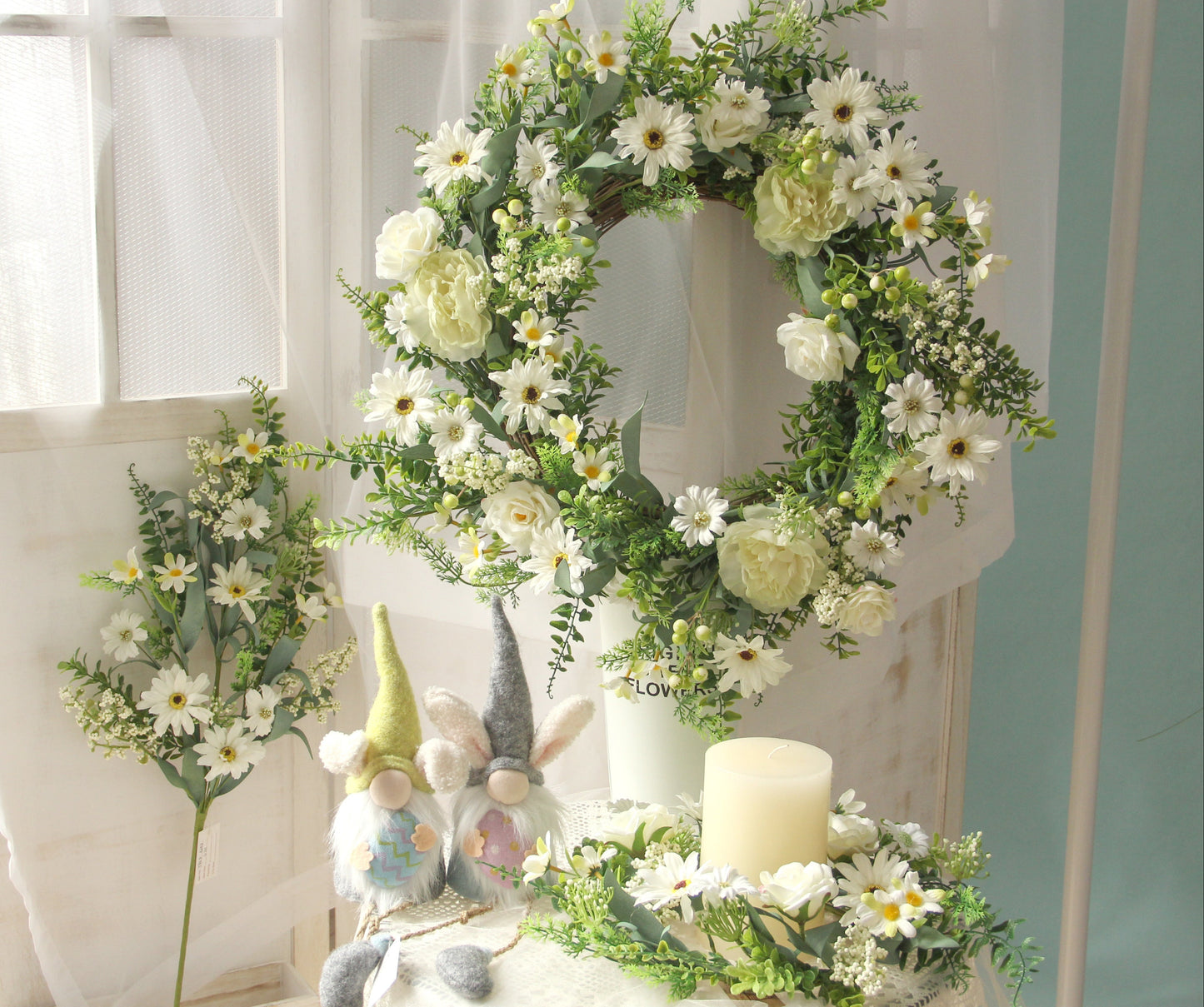 Transworld Original Handmade A Set Series Artificial Wreath&Garland&Spray Decorative Flowers, Wreaths and Spray for Home Hotel Garden Wedding Decorations