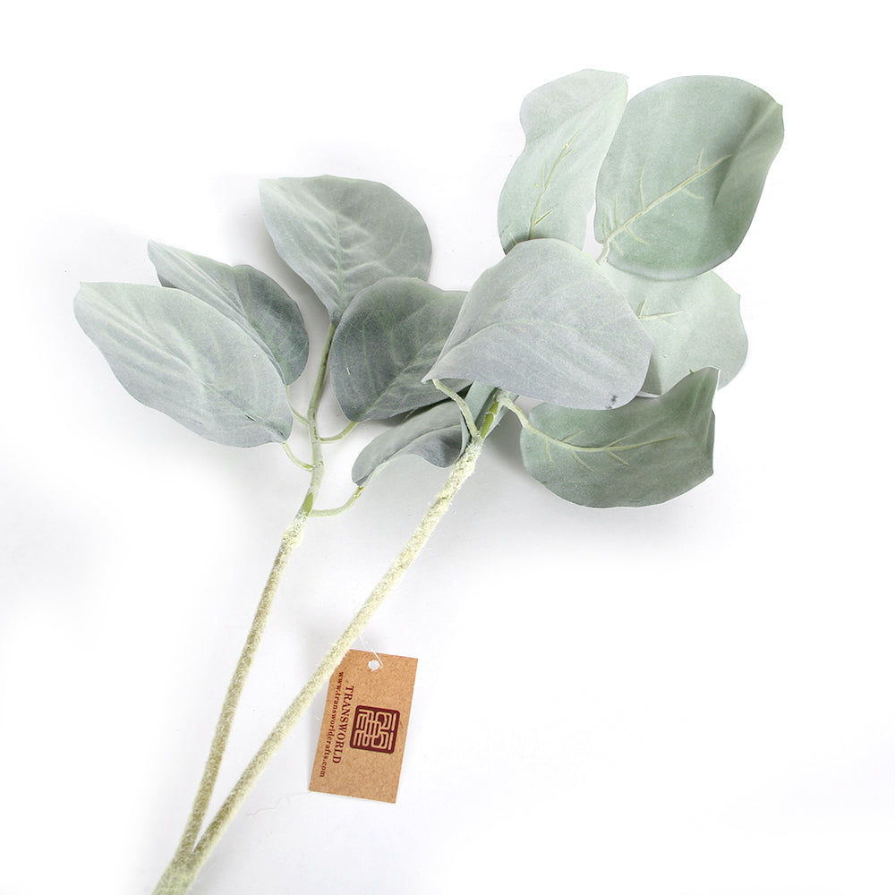 Artificial Plants Green Artificial Flocked Leaves Lambs Ear For Artificial Lambs Ear Decorative Flowers Wreaths