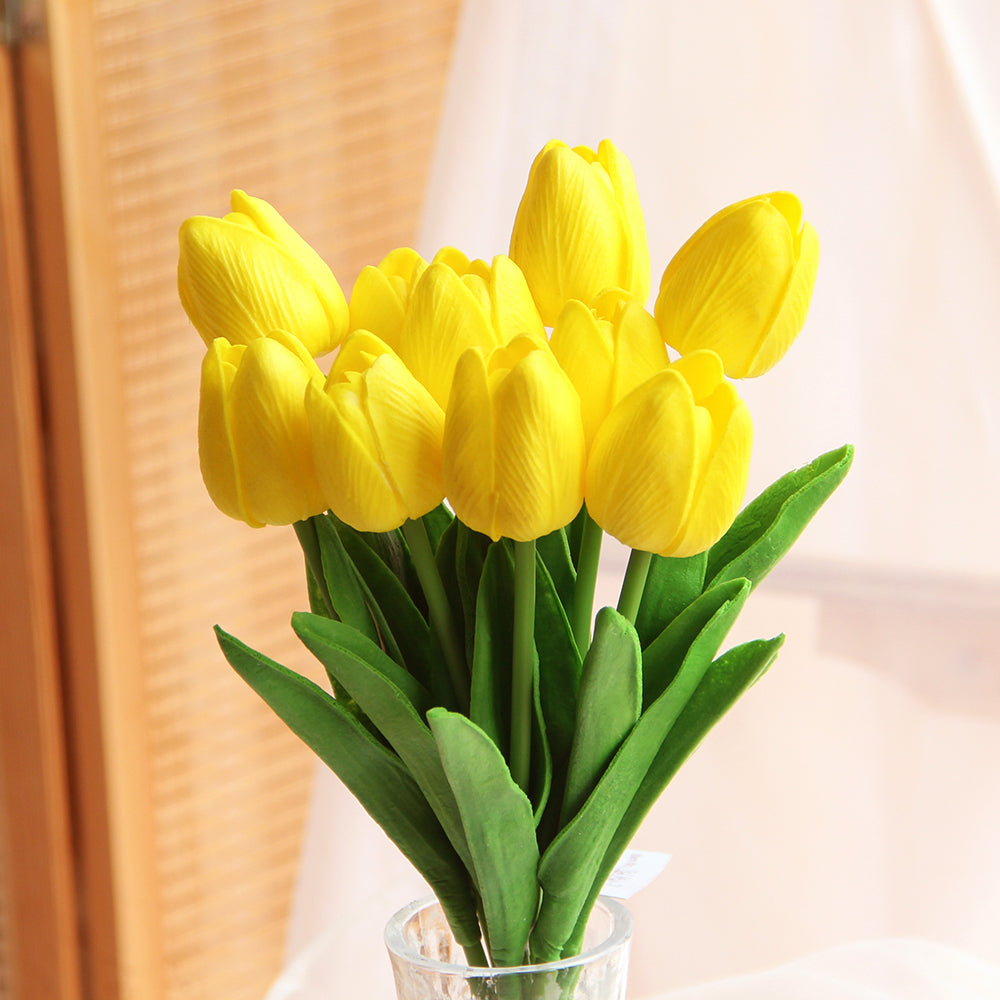 Hot Sale Tulip Artificial Flowers Multicolour Tulip Silk Flowers For Restaurant Hotel Cafe Wedding Event