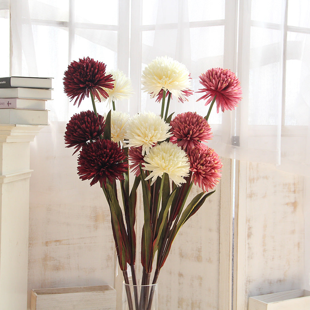 Autumn 3 Head Ball Direct Wholesale Silk Artificial Lily Good Quality Real Touch
