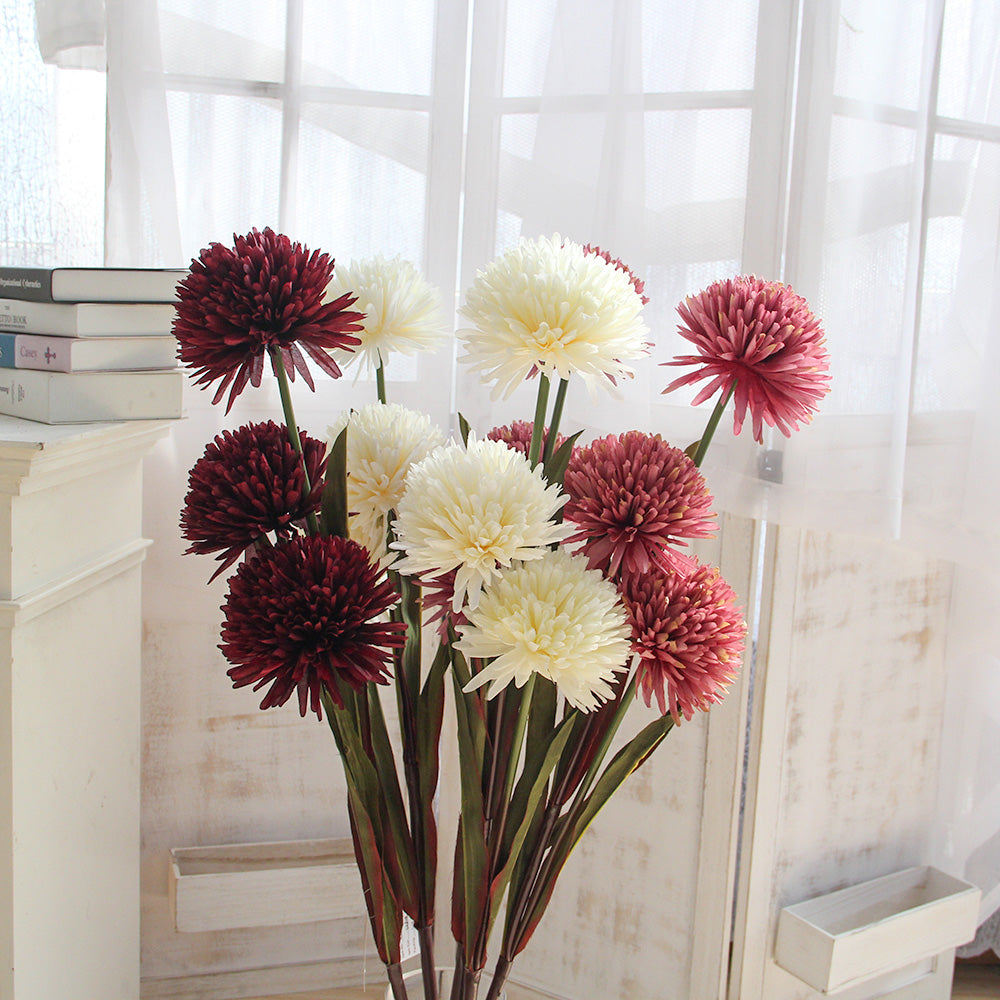 Autumn 3 Head Ball Direct Wholesale Silk Artificial Lily Good Quality Real Touch