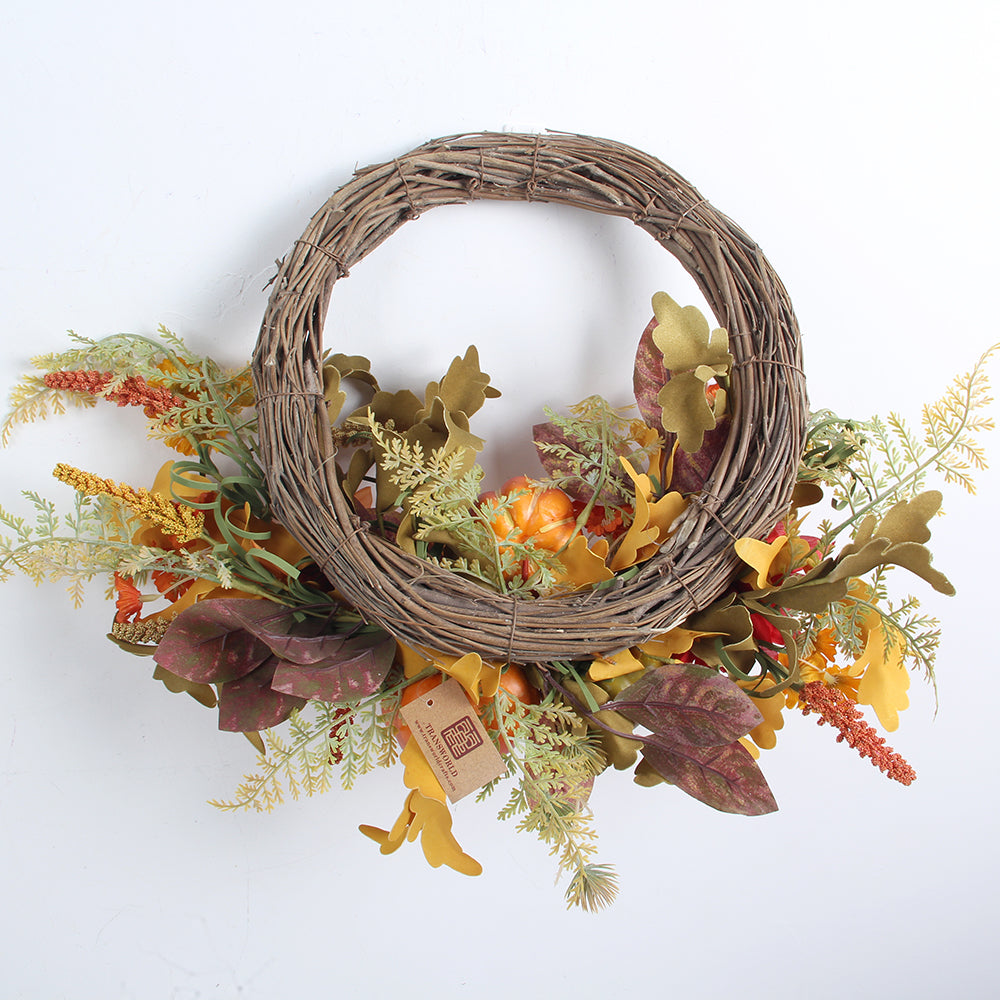 Factory Direct Artificial Dried Flowers Wreath Christmas Wreath Door Decoration Artificial Wreaths For Front Door