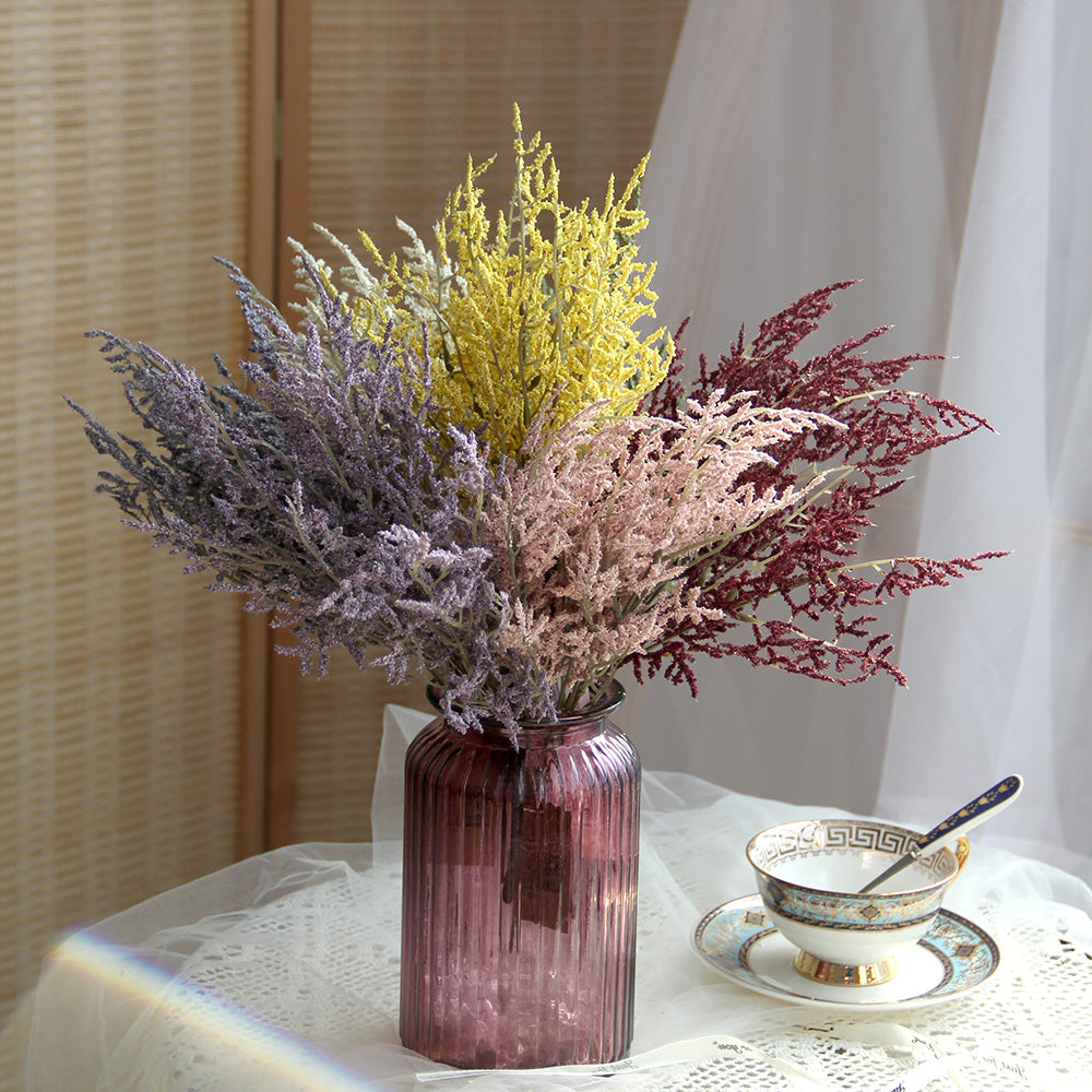 Factory Design High Quality Colorful 85cm Artificial Hand Feel Foam Plastic Flower Branch For Wedding Flowers Wall Decor