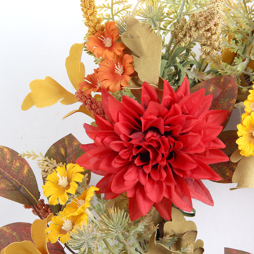 Fall Front Door Wreath Autumn Wreath With Pumpkin Pine Cone Berry Harvest Thanksgiving Fall Decorations Wreath