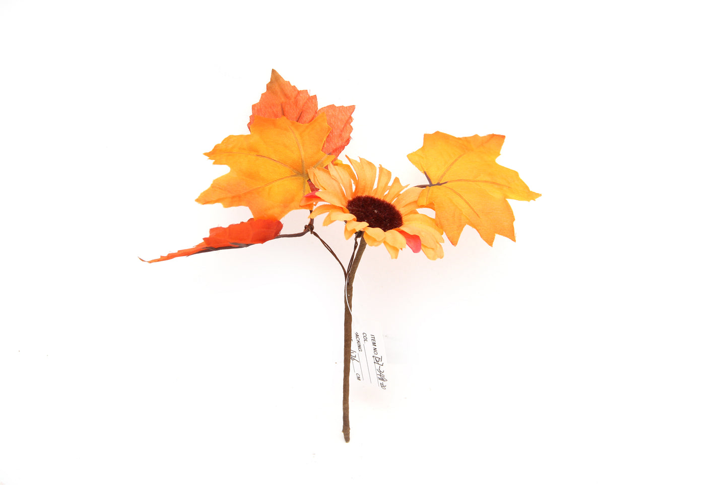 Hot Selling Artificial Wheat Faux Sunflower Fabric Floral Leaf Branches Vase Filler for Table Decoration