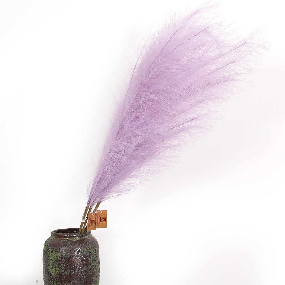 Purple Series 110cm Artificial Pampas Grass Large Decorative Supplies Artificial Flower Pampas Grass Home Hotel Cafe Wedding Decor