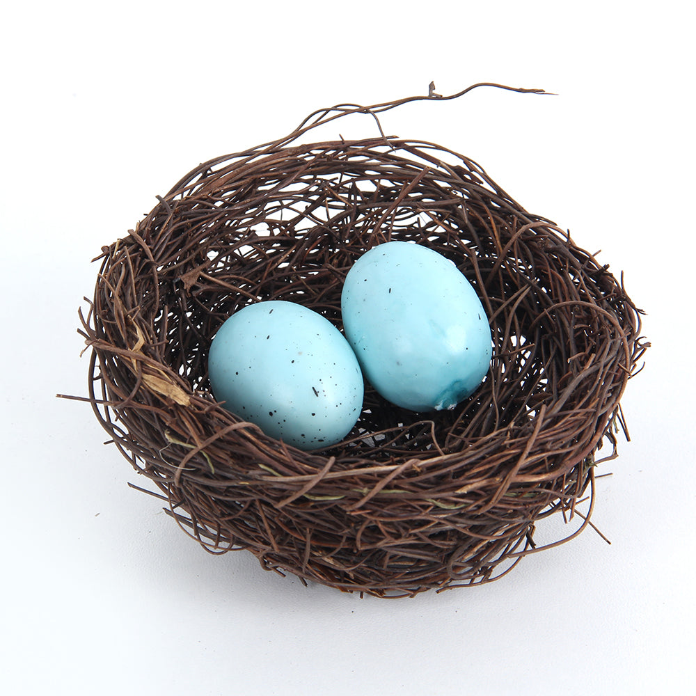 2024 Easter Decoration Multicolour 10CM Artificial Bird Nest With Easter Eggs Storage Home Garden Store Decoration