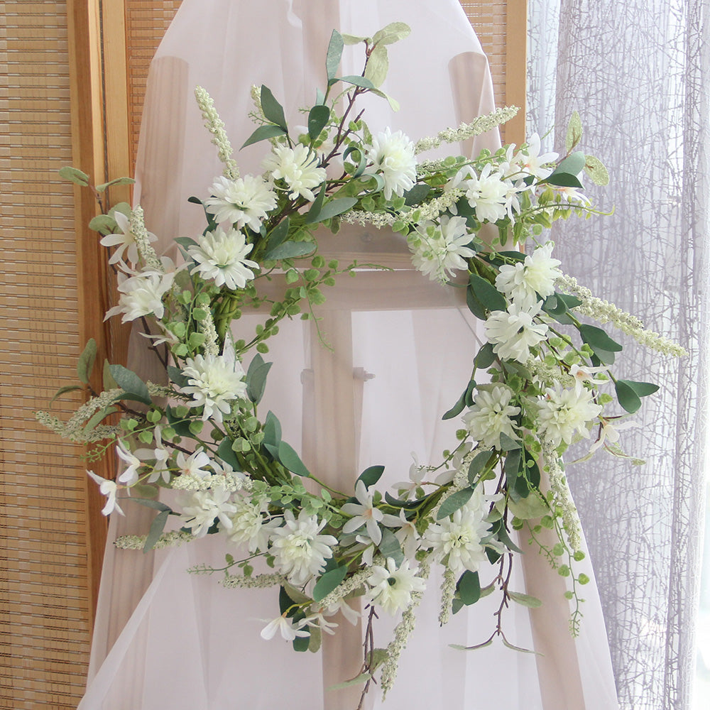 New Design Spring & Summer Wreath Artificial Flowers Home Decoration Silk Flower Wedding Party Everyday Decoration