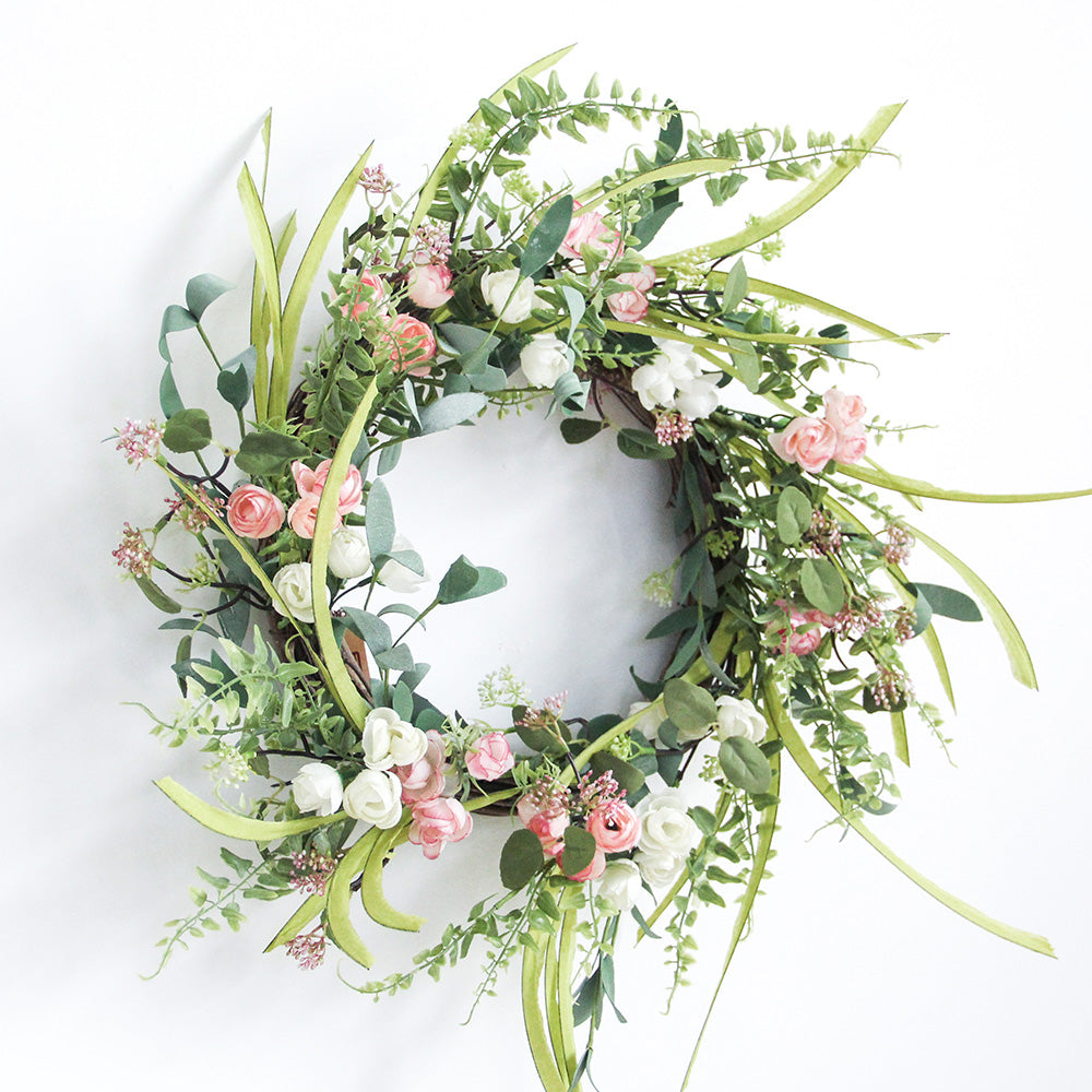 Real Touch Eucalyptus Leaves Home Garden Decoration Silk Flower Head Wreaths Natural
