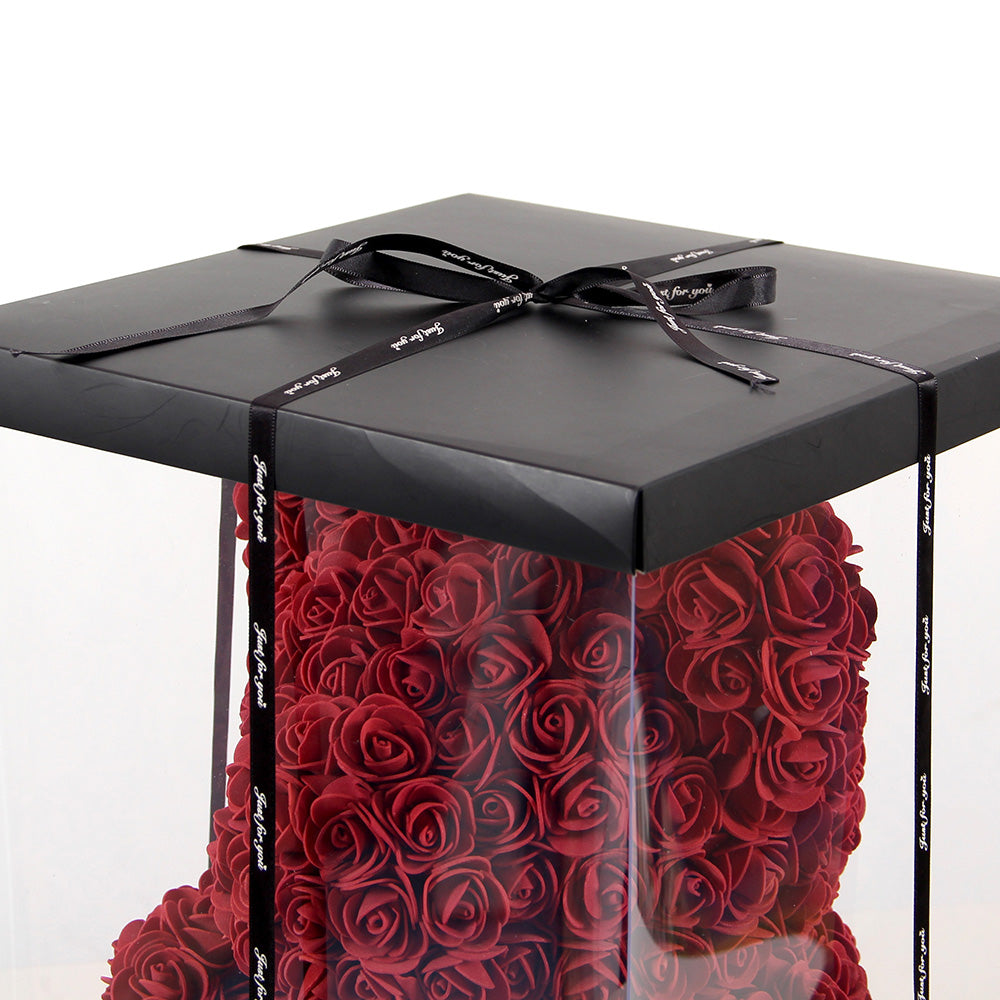 High Quality Hand-made Flower Bear 15.75INCH Rose Bears With Box Gift Holiday Gift Must-have With Exquisite Packaging Box