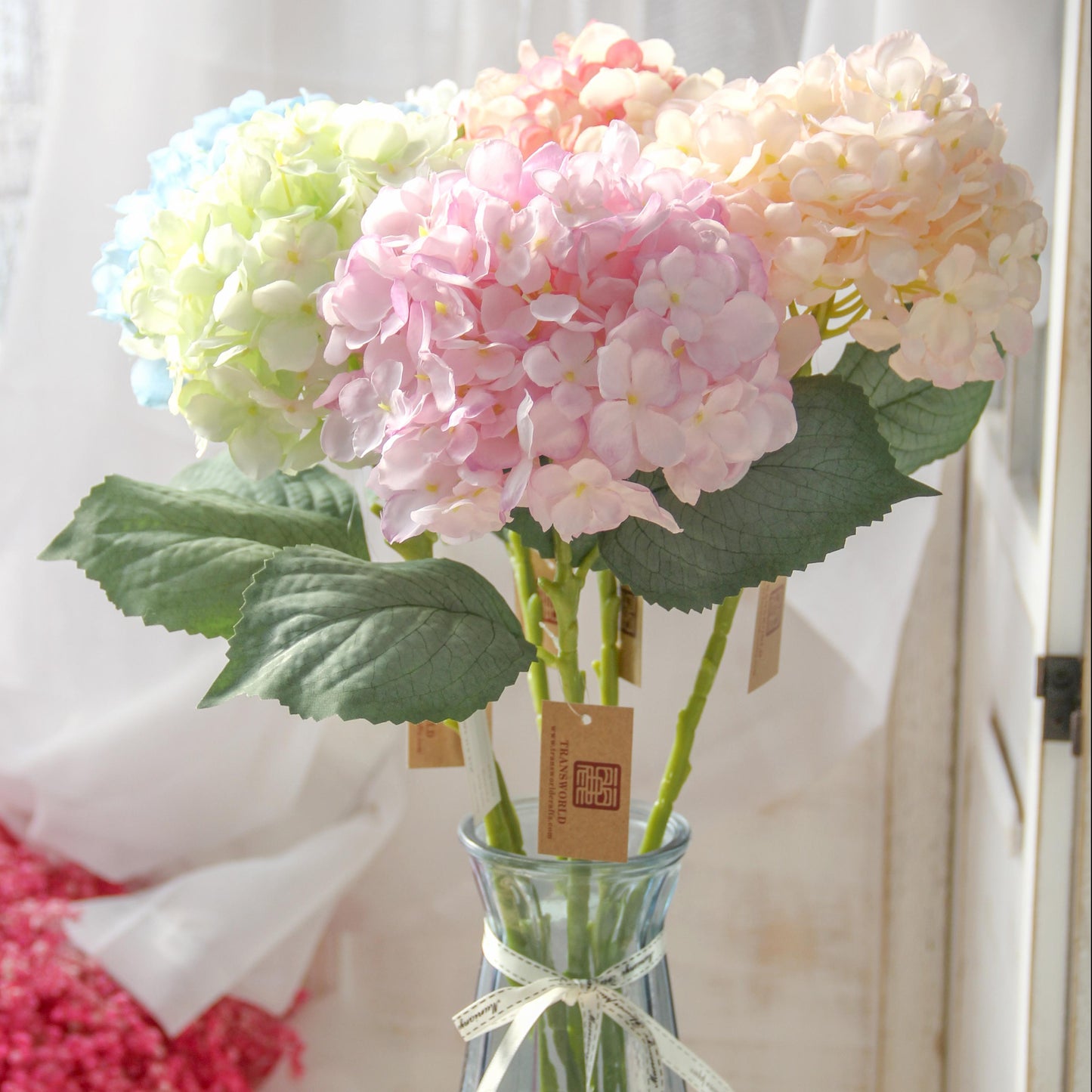 Wholesale Artificial Hydrangea Flowers Single Branch Hydrangea Flower Spray For Wedding Home Hotel Decoration