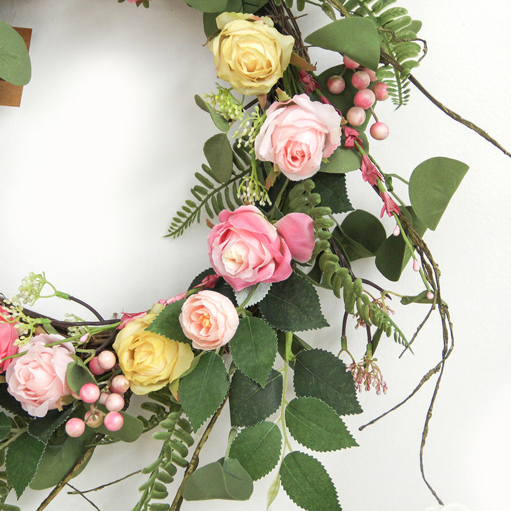New Design Spring & Summer Wreath Artificial Flowers Home Decoration Silk Flower Wedding Party Everyday Decoration