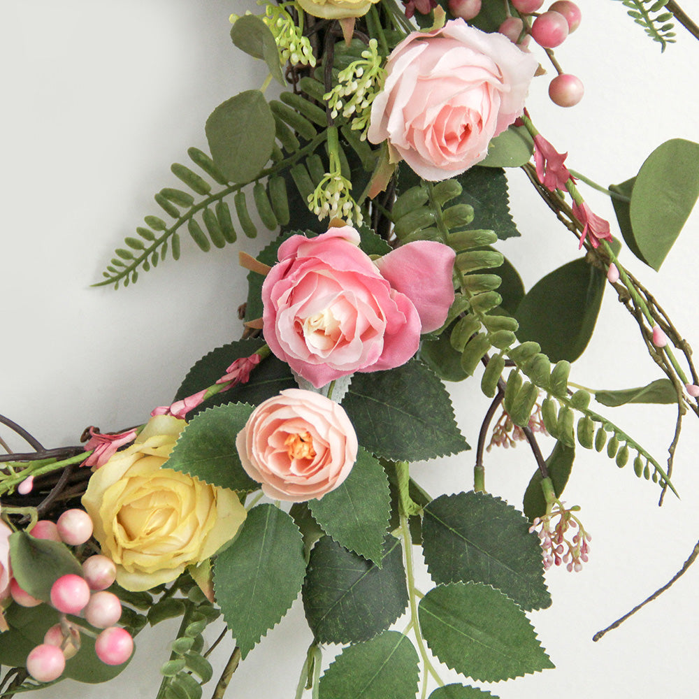 New Design Spring & Summer Wreath Artificial Flowers Home Decoration Silk Flower Wedding Party Everyday Decoration