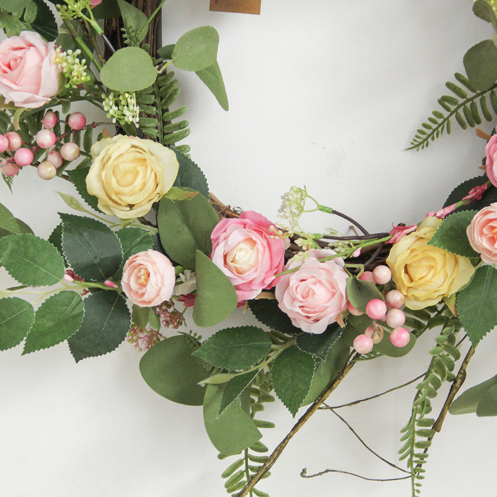 New Design Spring & Summer Wreath Artificial Flowers Home Decoration Silk Flower Wedding Party Everyday Decoration
