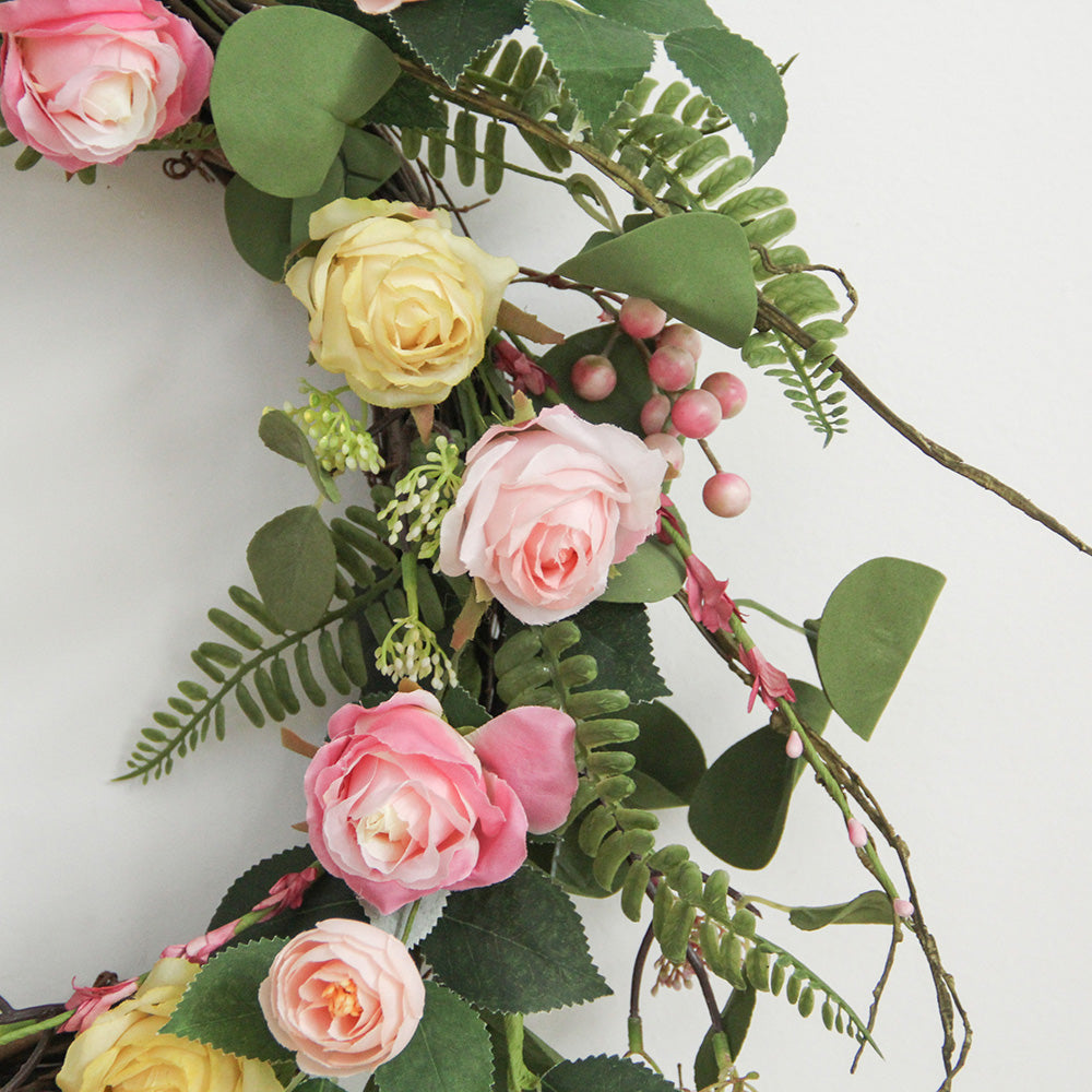 New Design Spring & Summer Wreath Artificial Flowers Home Decoration Silk Flower Wedding Party Everyday Decoration