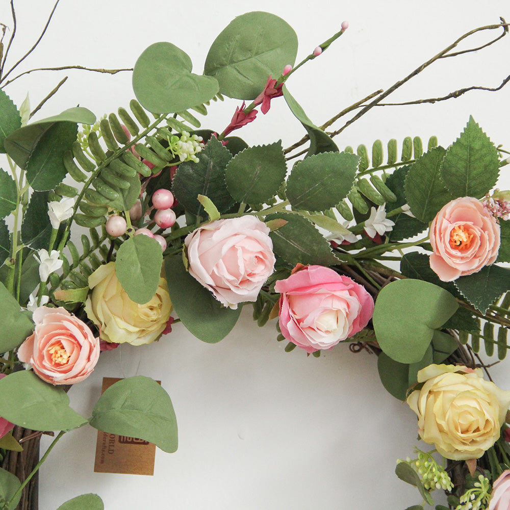New Design Spring & Summer Wreath Artificial Flowers Home Decoration Silk Flower Wedding Party Everyday Decoration