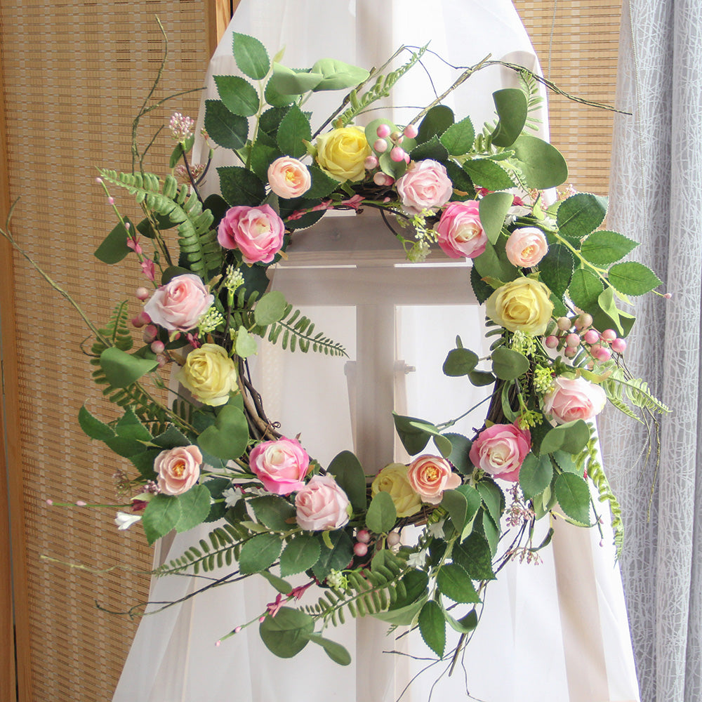 New Design Spring & Summer Wreath Artificial Flowers Home Decoration Silk Flower Wedding Party Everyday Decoration