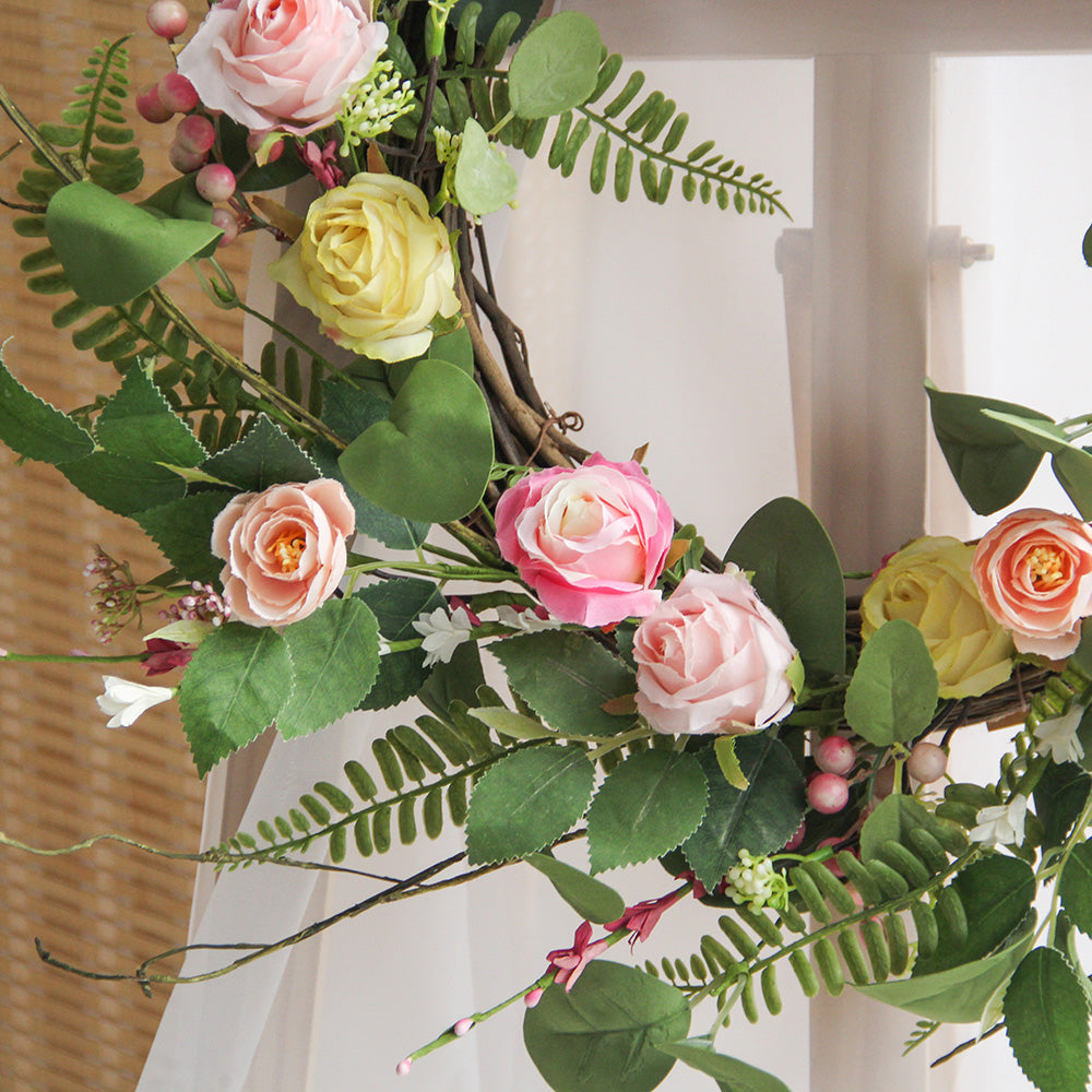 New Design Spring & Summer Wreath Artificial Flowers Home Decoration Silk Flower Wedding Party Everyday Decoration