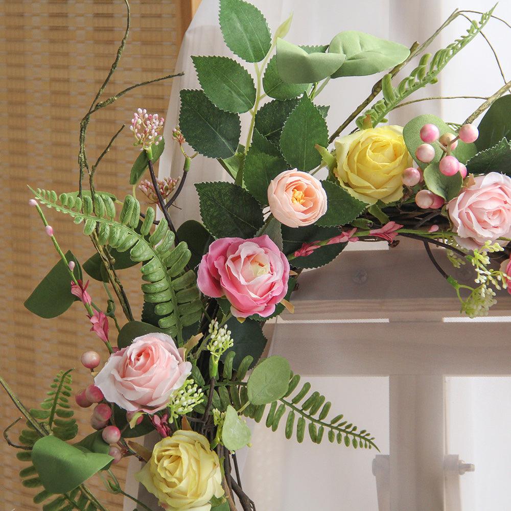 New Design Spring & Summer Wreath Artificial Flowers Home Decoration Silk Flower Wedding Party Everyday Decoration