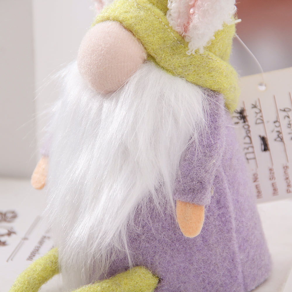 Hot Selling Craft Handmade Cloth Elf Bunny Plush Toys Doll Rabbit Easter Gnomes For Easter Party Table Ornament