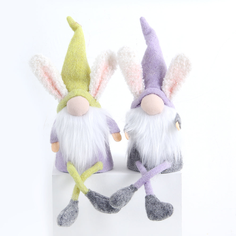 Hot Selling Craft Handmade Cloth Elf Bunny Plush Toys Doll Rabbit Easter Gnomes For Easter Party Table Ornament