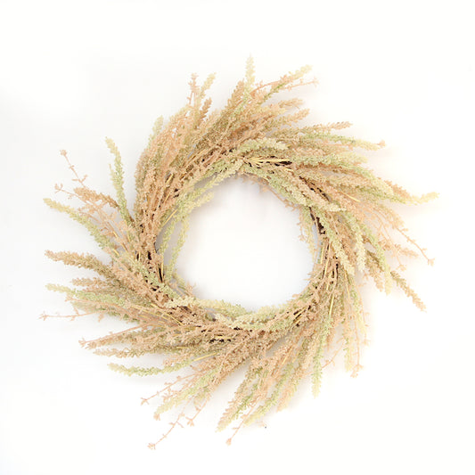 Wreath Supplies Wholesale Front Door Decoration Harvest Season Fall Autumn Ornament Colorful Artificial Wheat Straw Wreath