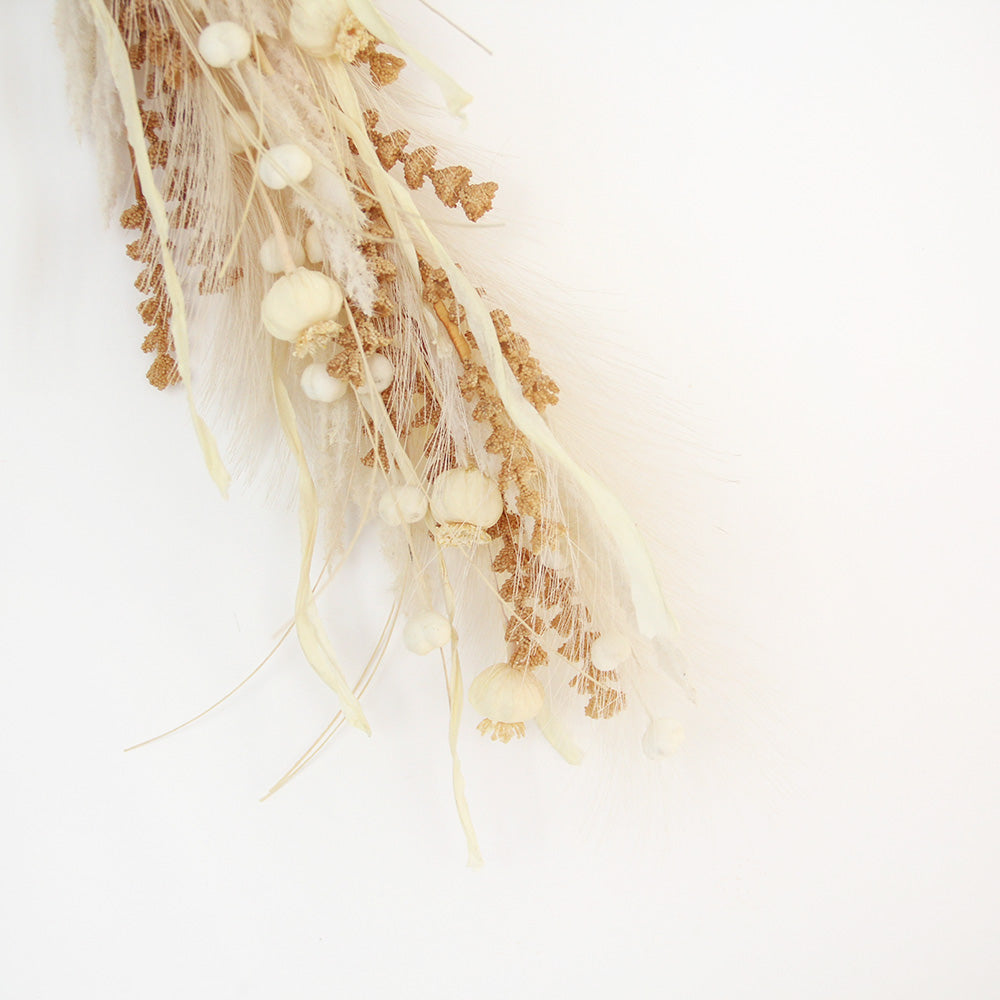 Boho Wedding Home Decorative Flower Faux Xmas Pampas Wreath Christmas Artificial Pampas Grass Garland