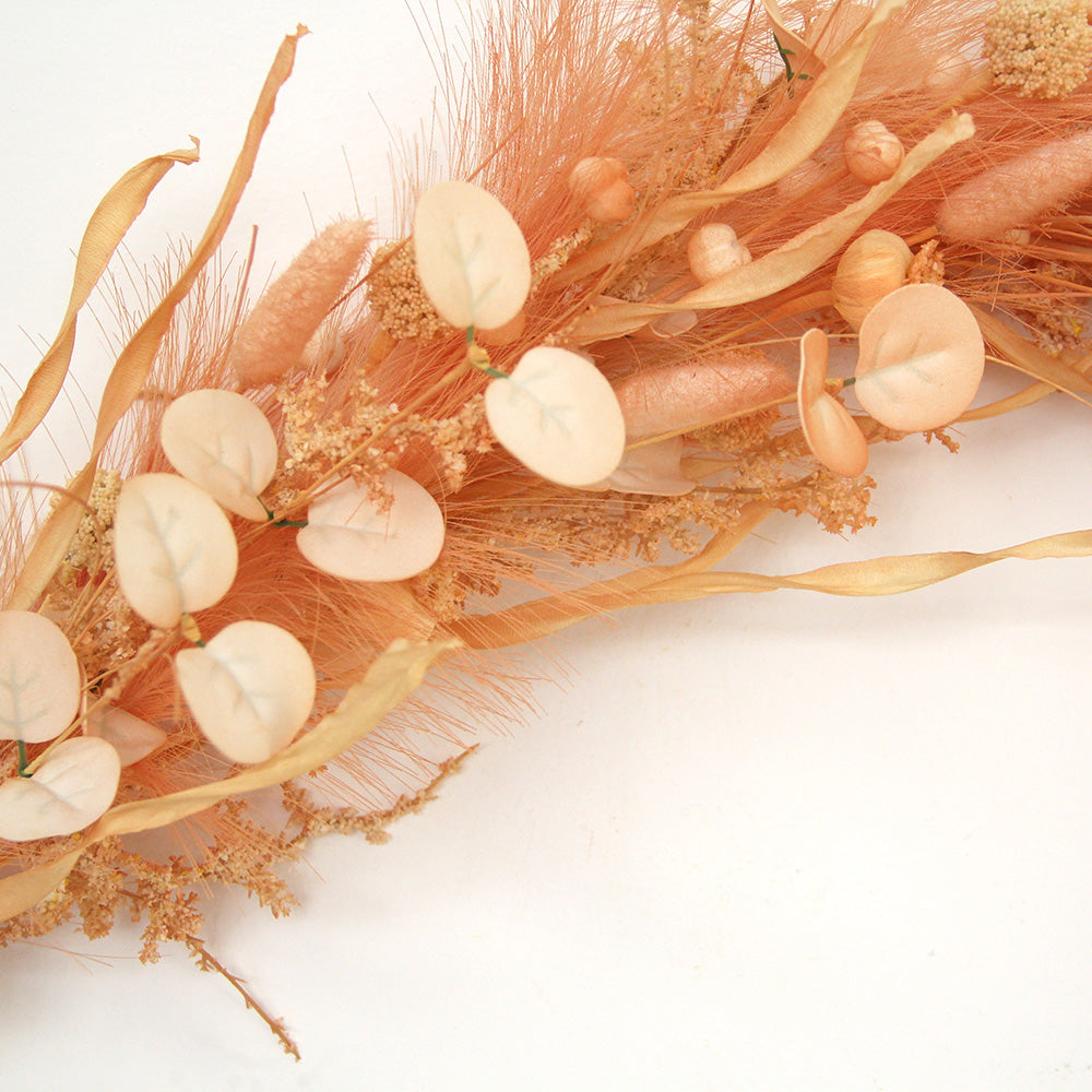 Ins Style Ultra-realistic Orange Artificial Pampas Grass Christmas Door Home Decoration