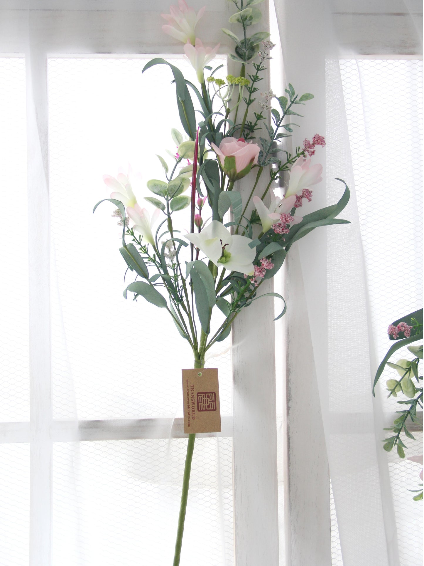 Transworld Original Handmade Artificial Flowering Plants Spray for Home Wedding Decoration