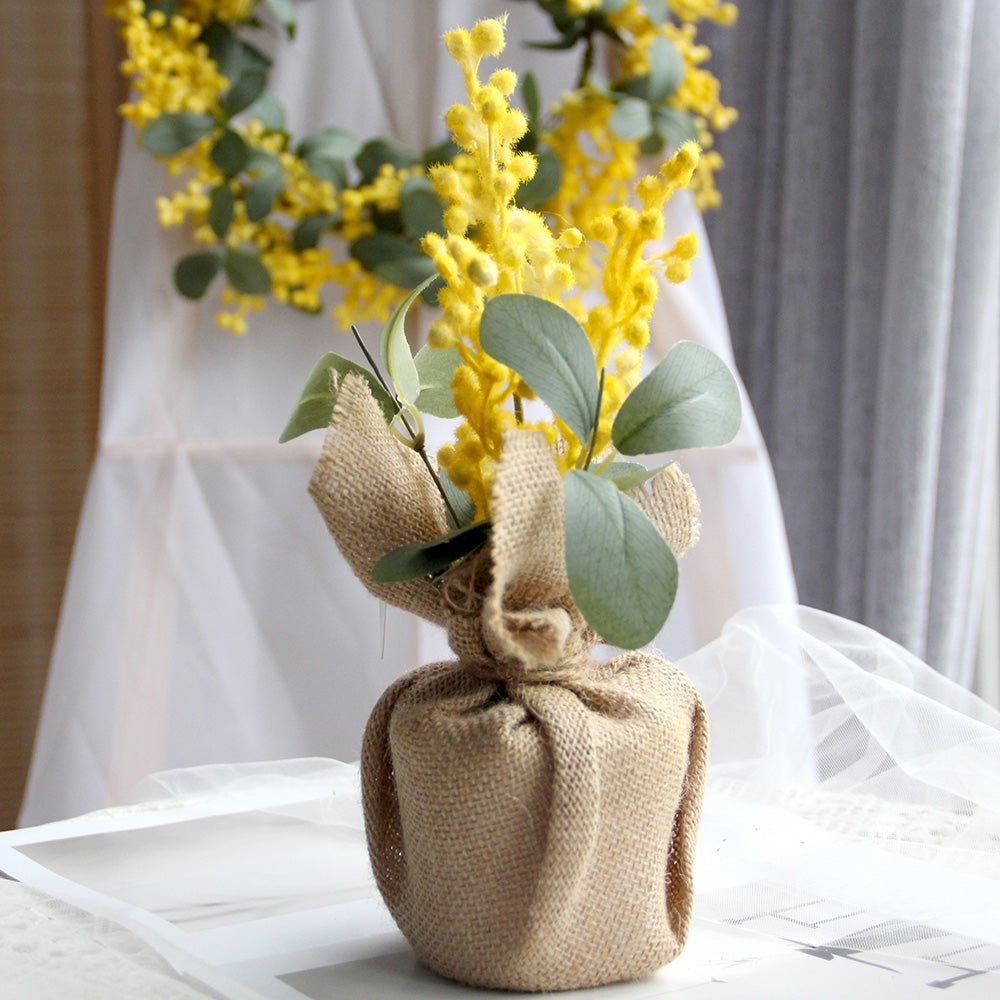 New Design Spring & Summer Pot Artificial Flowers Home Decoration Silk Flower Wedding Party Everyday Decoration