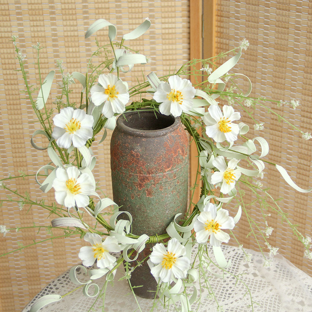 Transworld Original Handmade Artificial Wreath Decorative Flowers Wreath for Home Garden Decoration