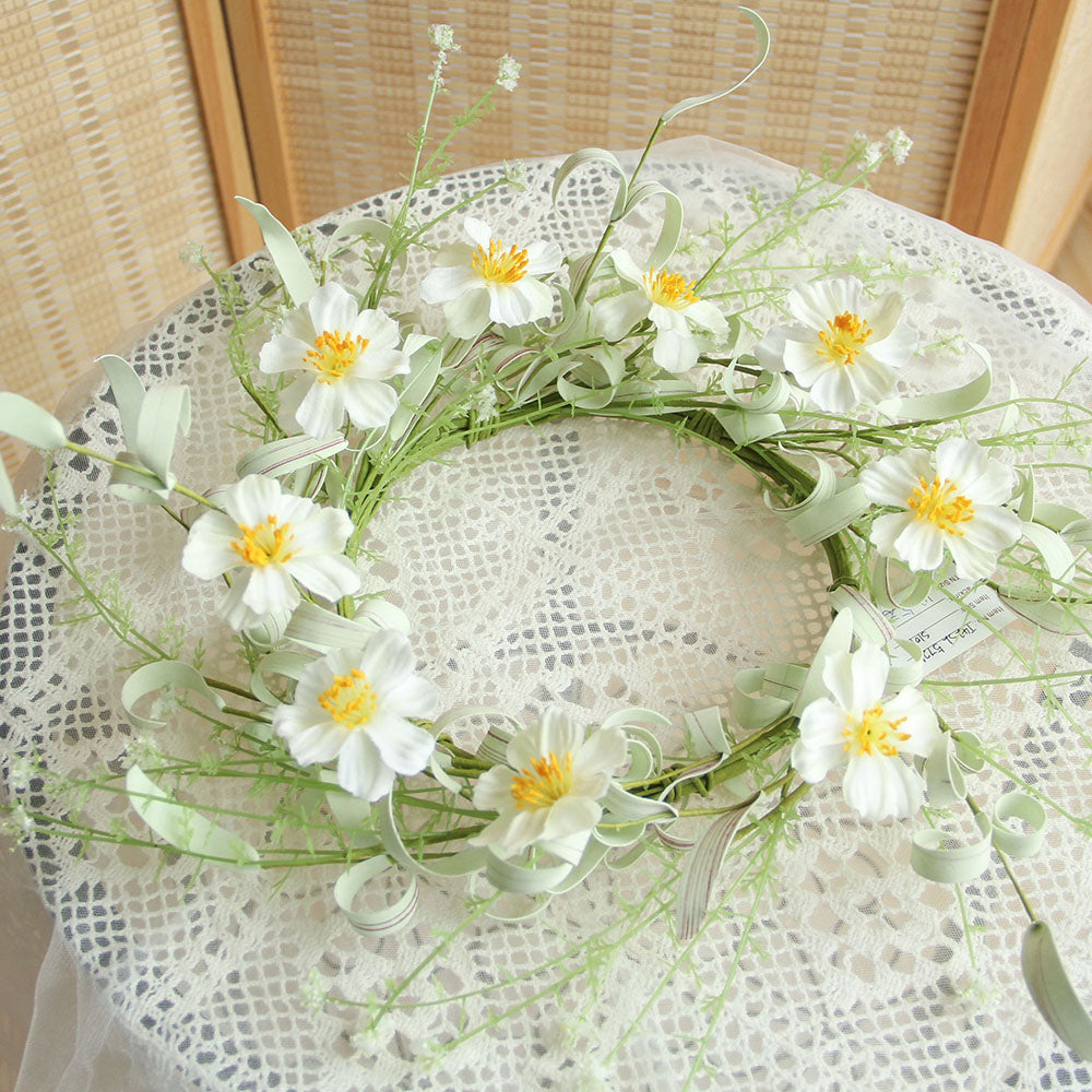 Transworld Original Handmade Artificial Wreath Decorative Flowers Wreath for Home Garden Decoration